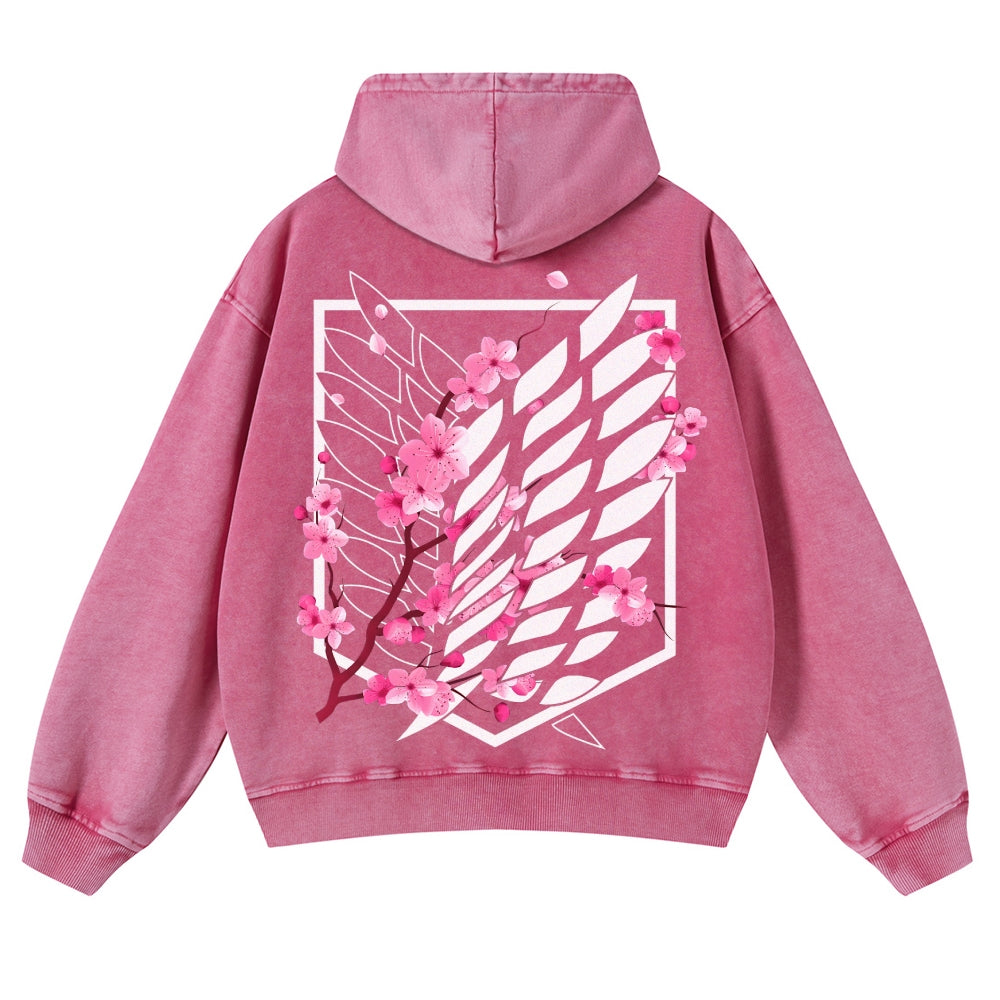 Attack on Titan Casual Washed Hoodies 2506023593