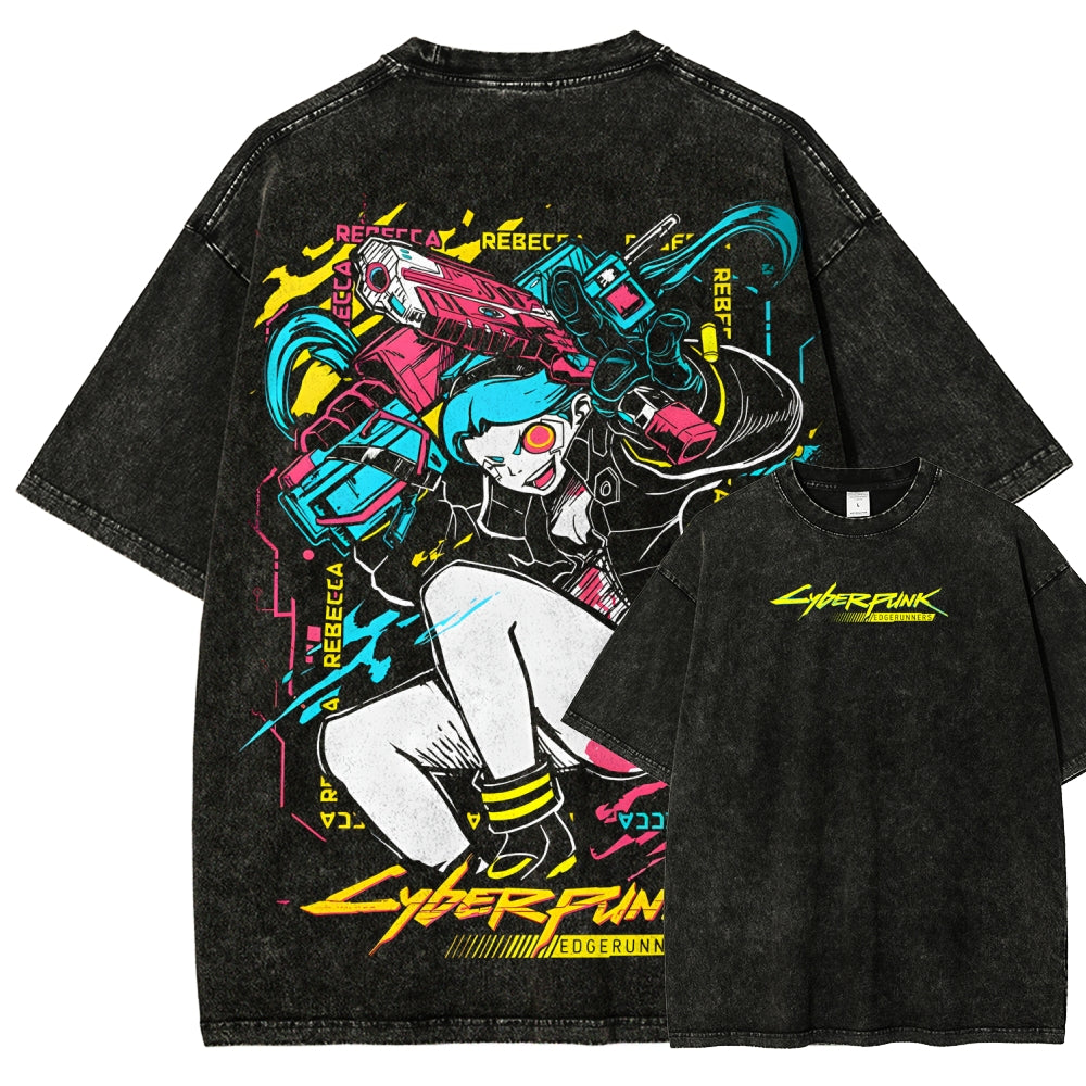 Cyberpunk Unisex Fit Washed T-Shirt 2507008512