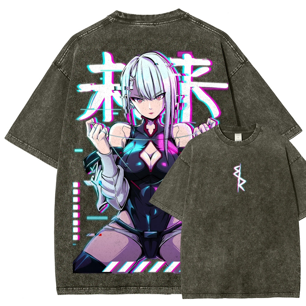 Cyberpunk Unisex Fit Washed T-Shirt 2508007290