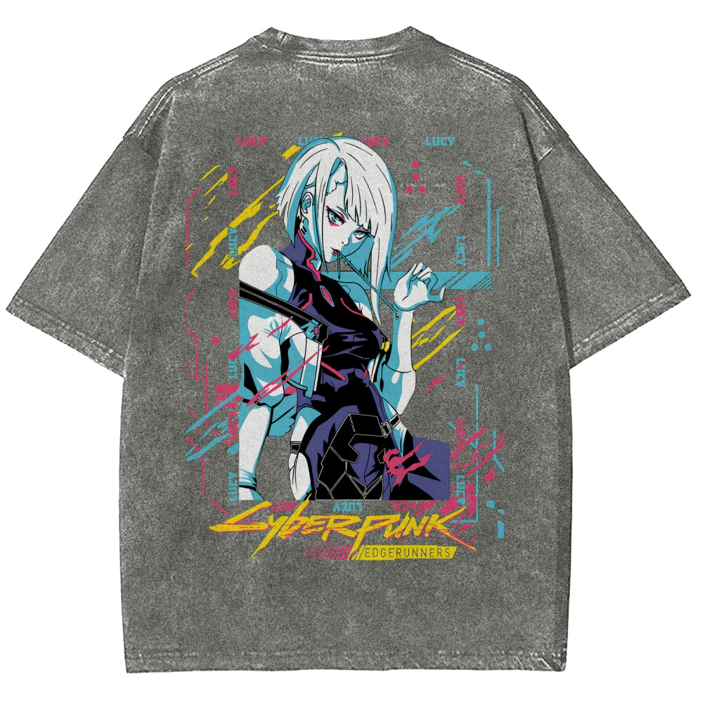 Cyberpunk Unisex Fit Washed T-Shirt 2508014576