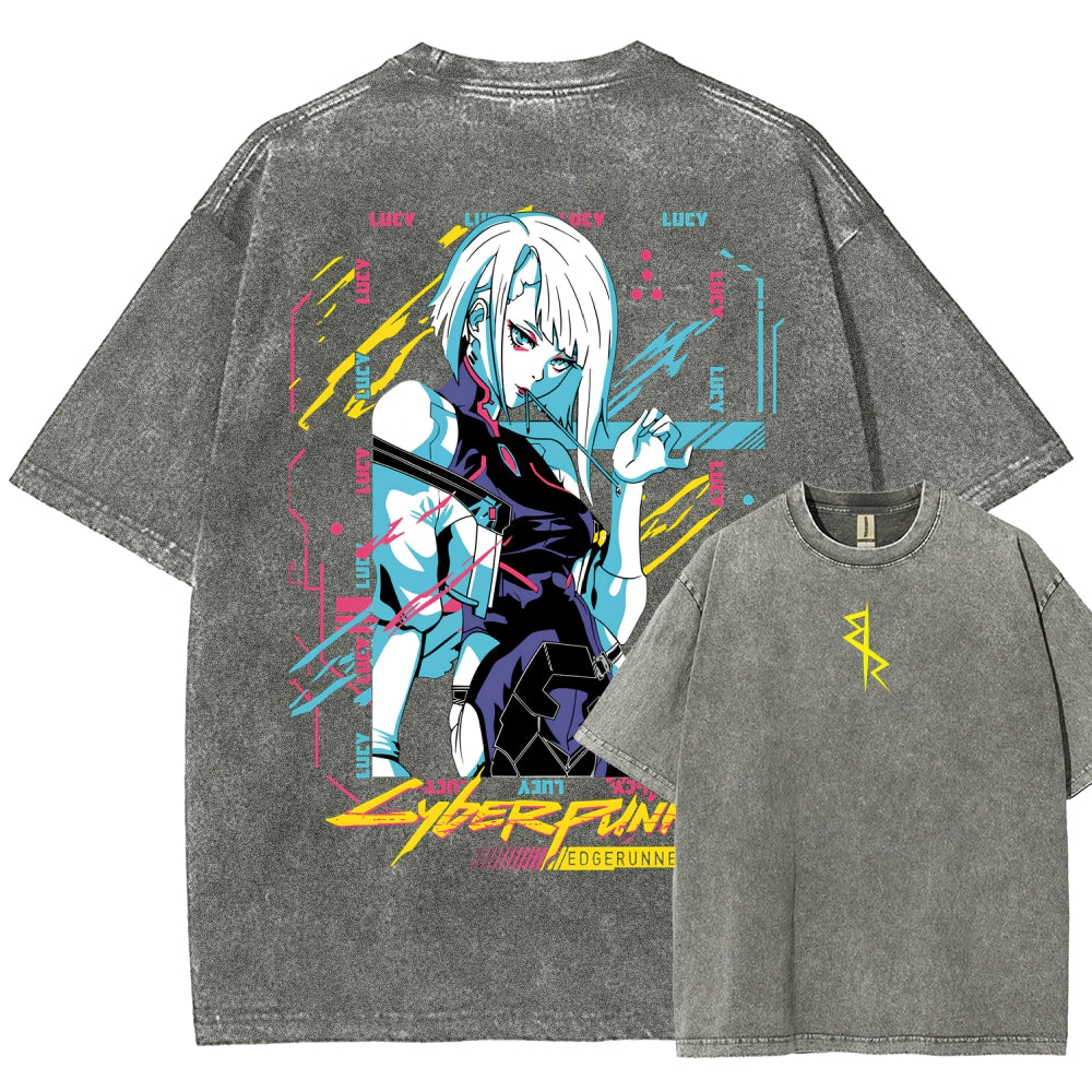 Cyberpunk Unisex Fit Washed T-Shirt 2508014576
