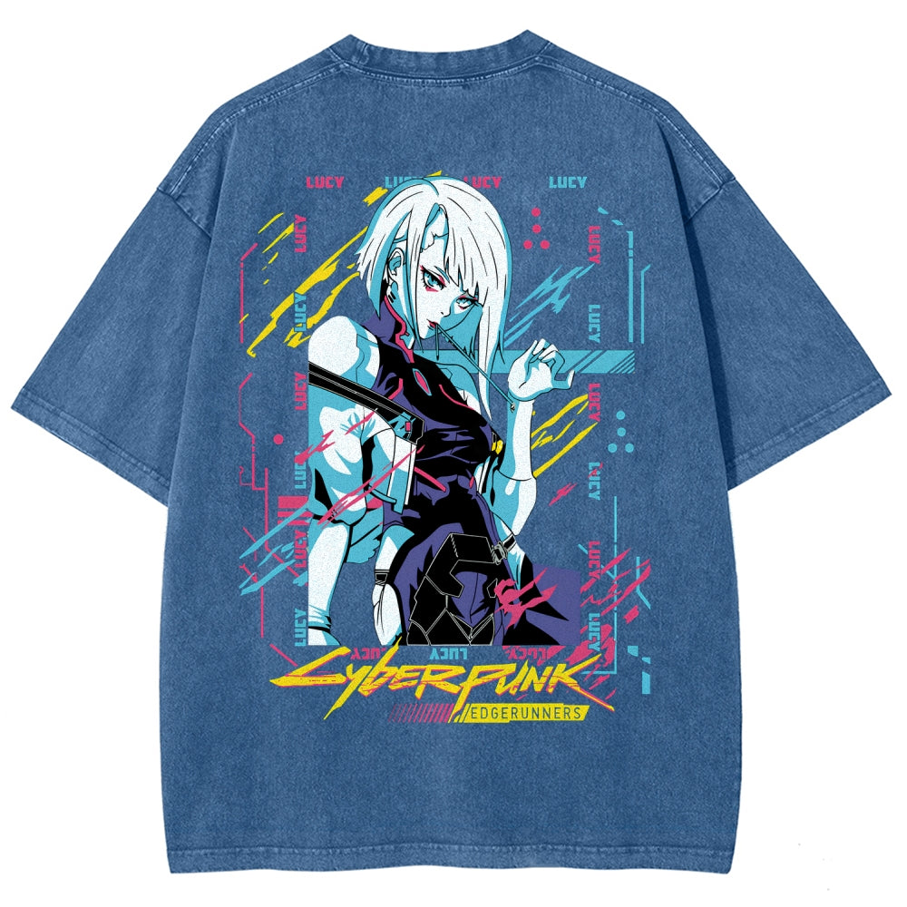 Cyberpunk Unisex Fit Washed T-Shirt 2508014576
