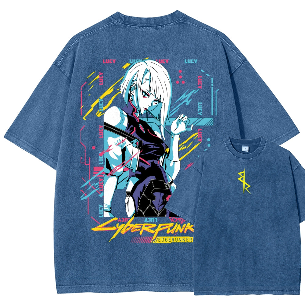 Cyberpunk Unisex Fit Washed T-Shirt 2508014576