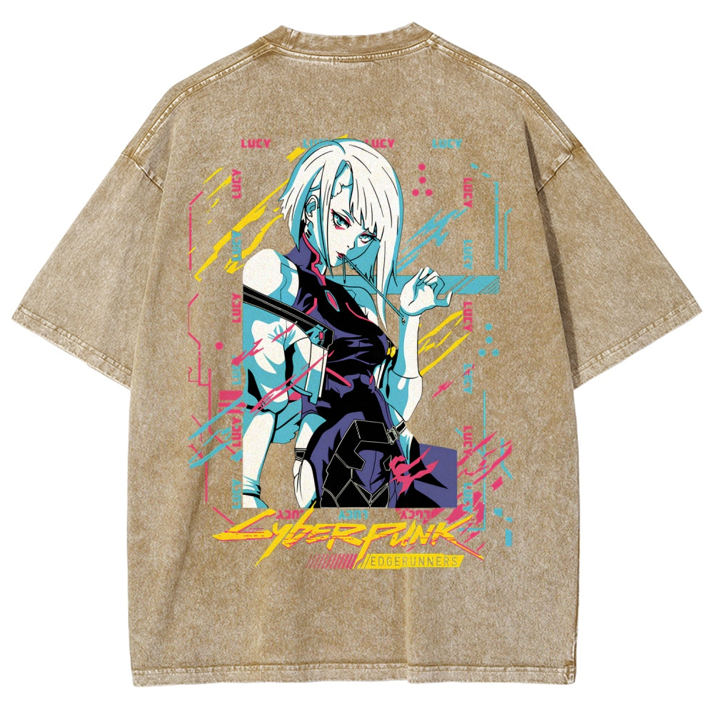 Cyberpunk Unisex Fit Washed T-Shirt 2508014576