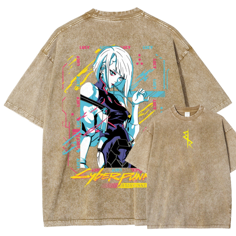 Cyberpunk Unisex Fit Washed T-Shirt 2508014576