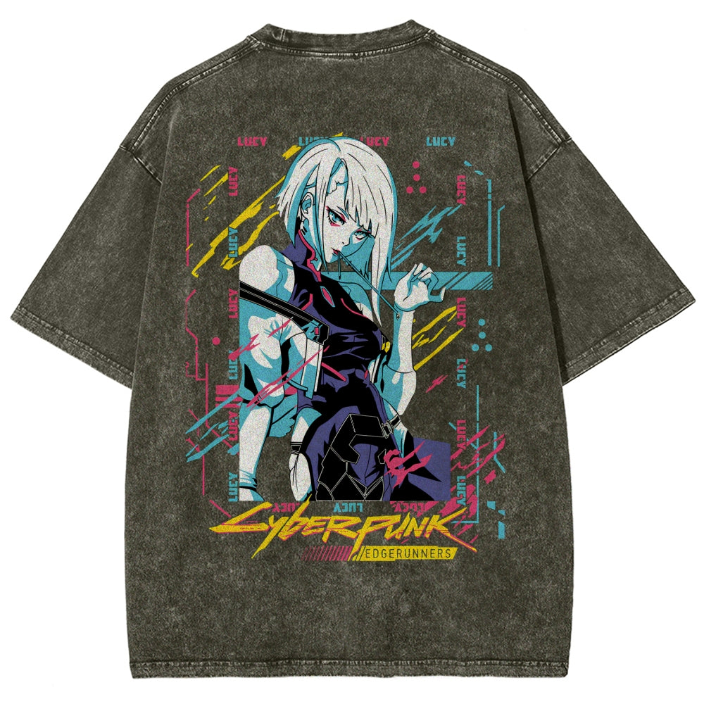 Cyberpunk Unisex Fit Washed T-Shirt 2508014576