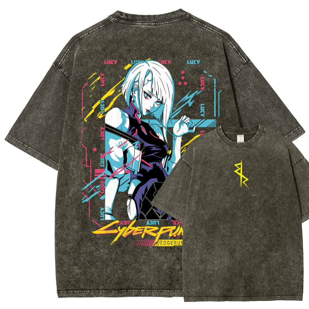 Cyberpunk Unisex Fit Washed T-Shirt 2508014576