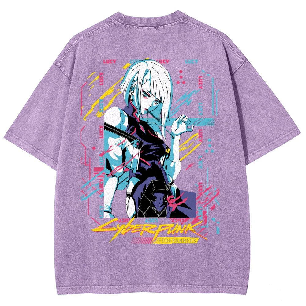Cyberpunk Unisex Fit Washed T-Shirt 2508014576