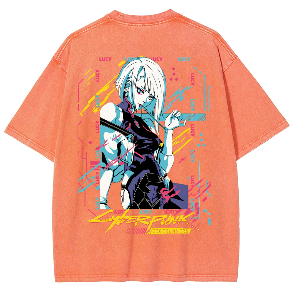 Cyberpunk Unisex Fit Washed T-Shirt 2508014576