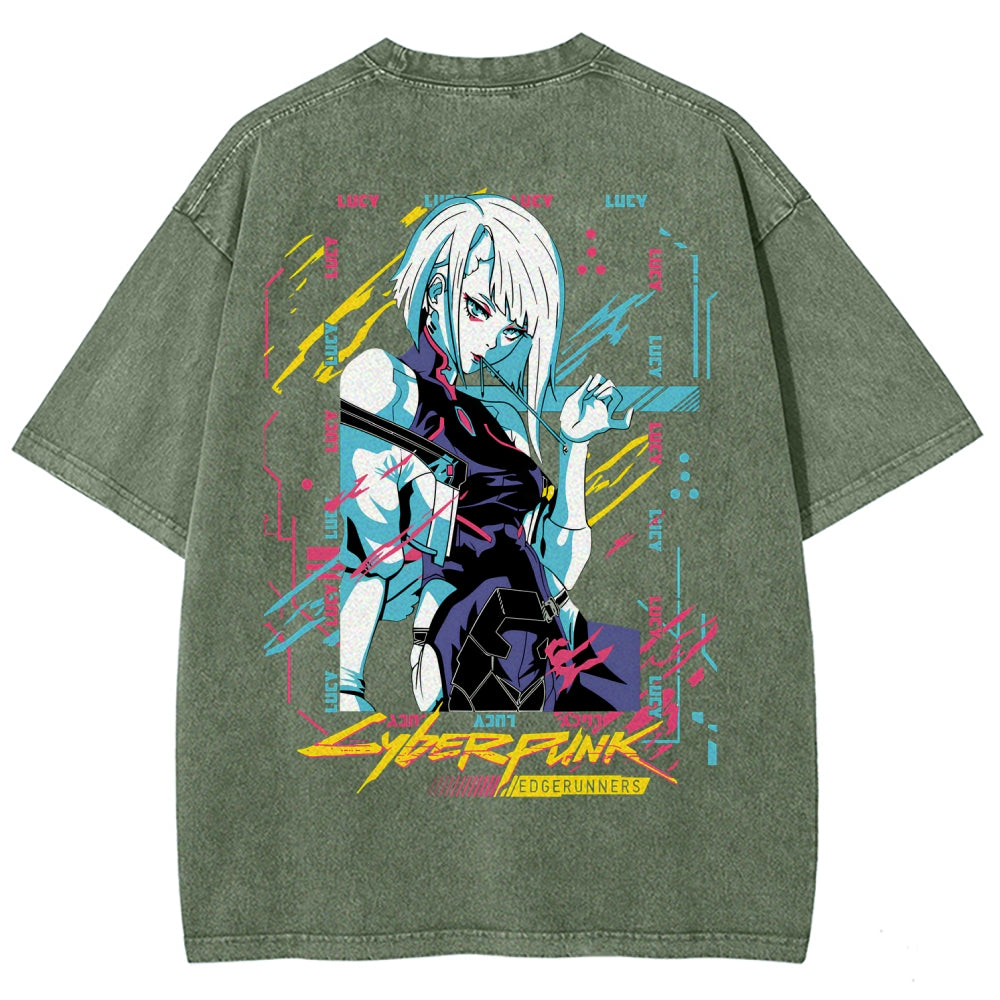 Cyberpunk Unisex Fit Washed T-Shirt 2508014576