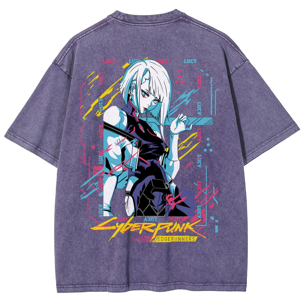 Cyberpunk Unisex Fit Washed T-Shirt 2508014576