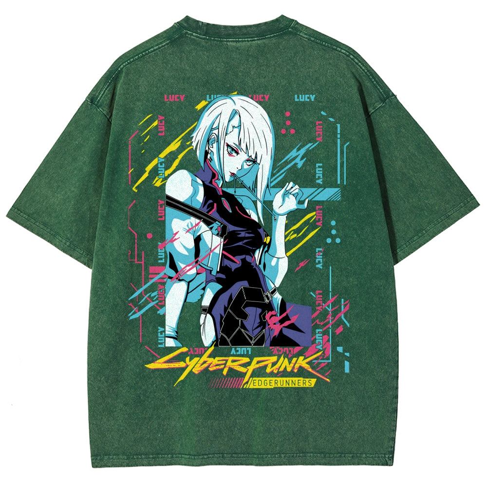 Cyberpunk Unisex Fit Washed T-Shirt 2508014576