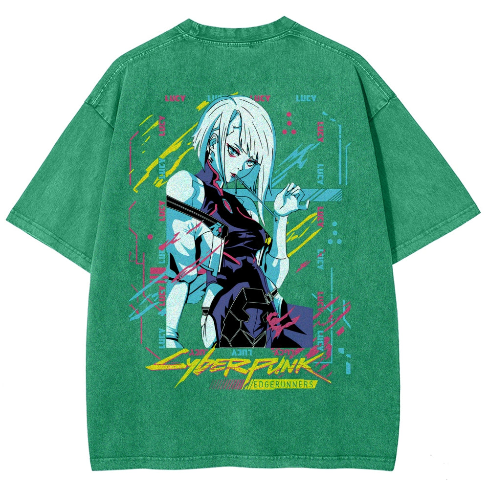 Cyberpunk Unisex Fit Washed T-Shirt 2508014576