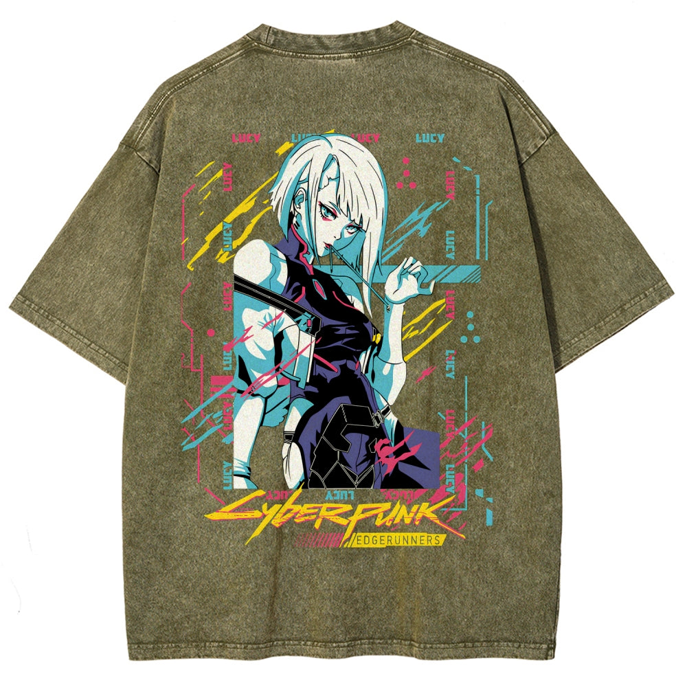 Cyberpunk Unisex Fit Washed T-Shirt 2508014576