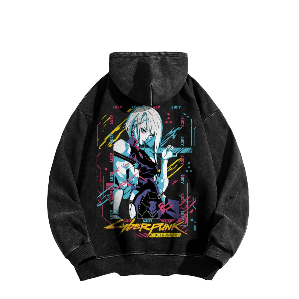 Cyberpunk: Edgerunners Casual Washed Hoodie 2508014756