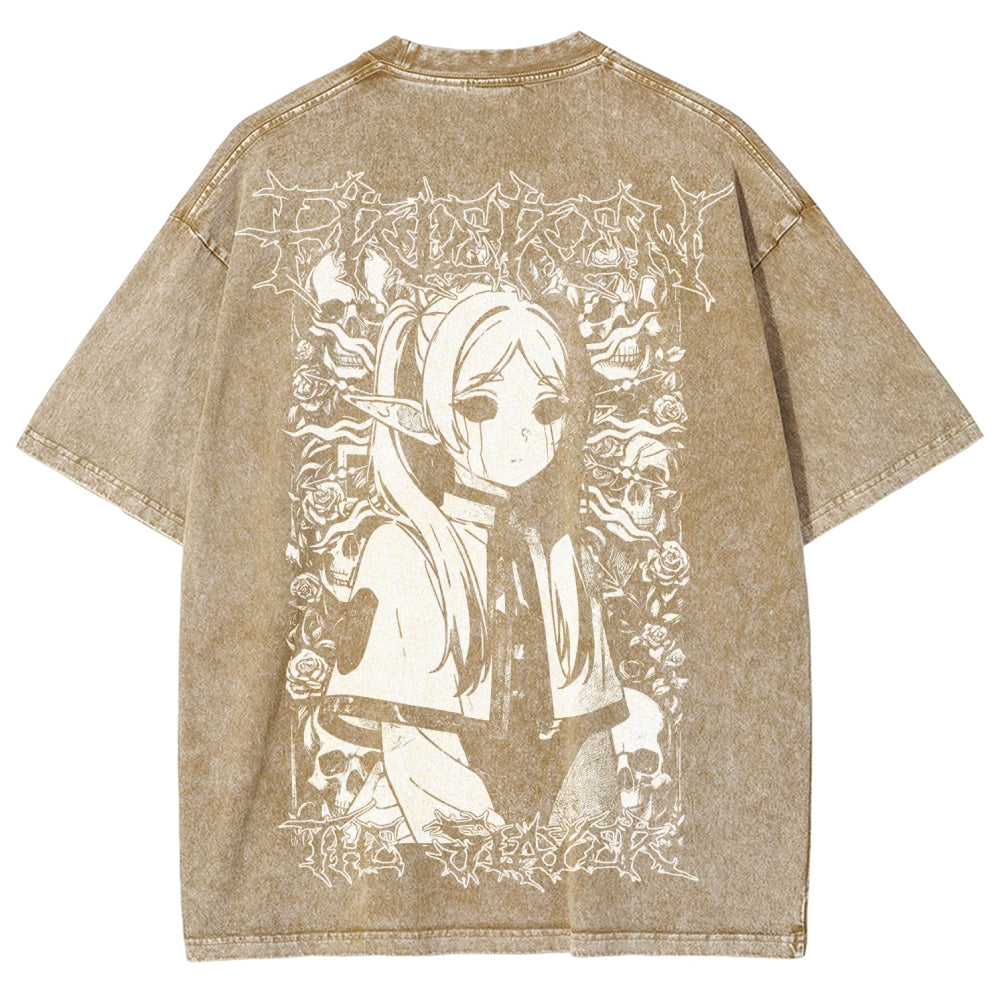 Frieren Unisex Fit Washed T-Shirt 2508014803