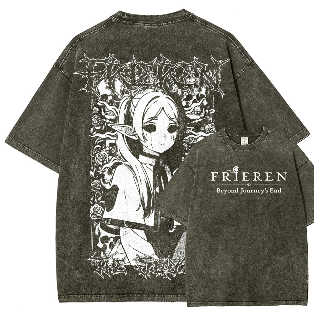 Frieren Unisex Fit Washed T-Shirt 2508014803