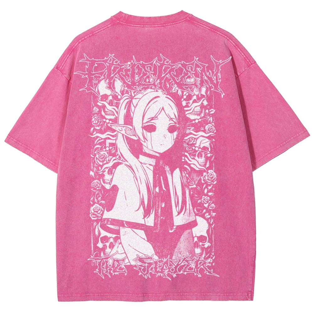 Frieren Unisex Fit Washed T-Shirt 2508014803