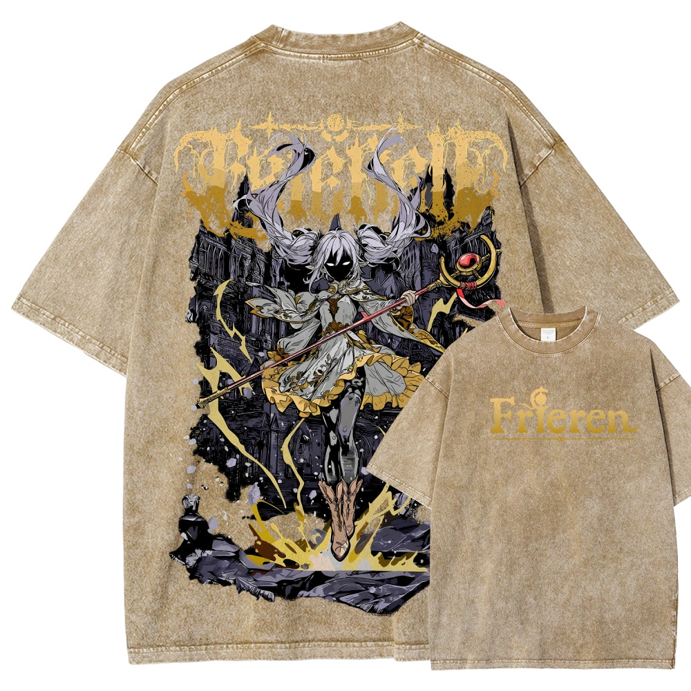 Frieren Unisex Fit Washed T-Shirt 2508014807