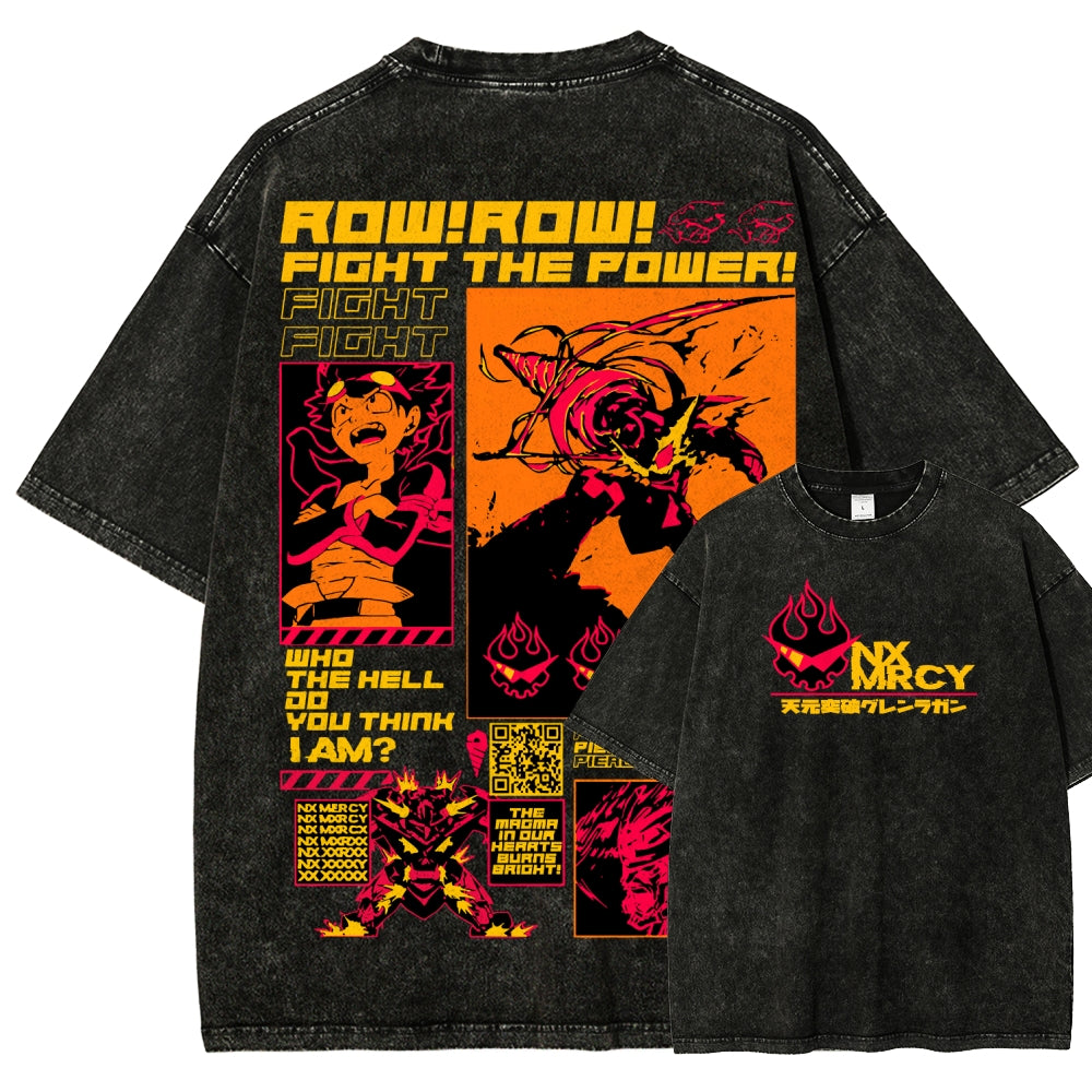 Gurren lagann Tengen Toppa Unisex Fit Washed T-Shirt 2508014817
