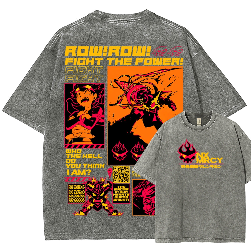 Gurren lagann Tengen Toppa Unisex Fit Washed T-Shirt 2508014817