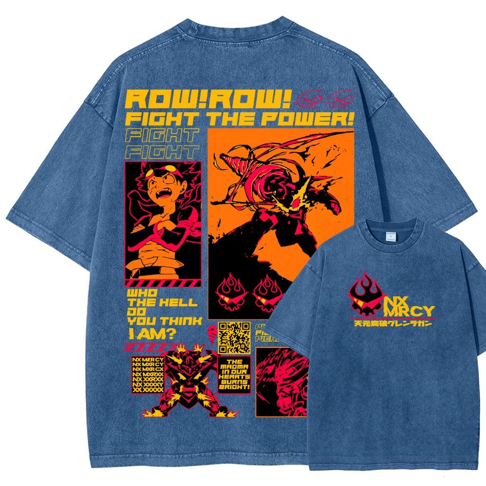 Gurren lagann Tengen Toppa Unisex Fit Washed T-Shirt 2508014817