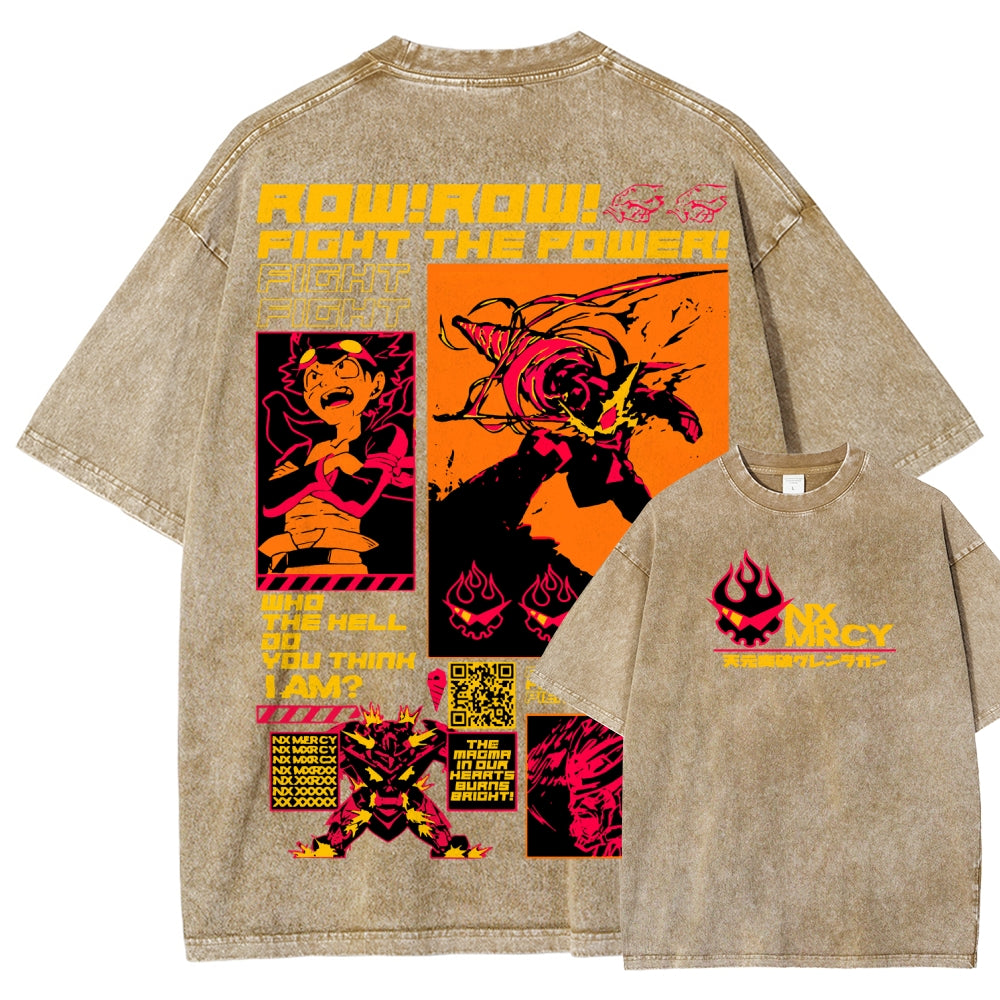 Gurren lagann Tengen Toppa Unisex Fit Washed T-Shirt 2508014817