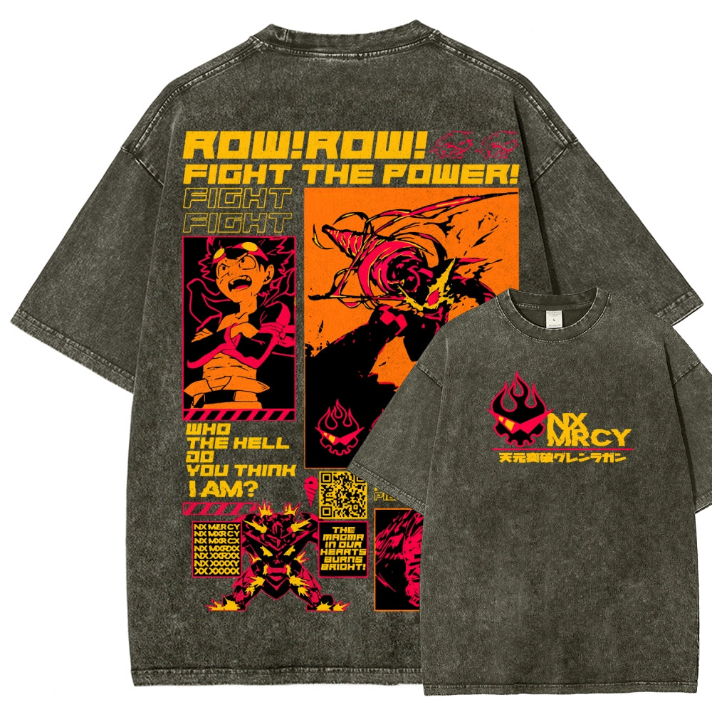 Gurren lagann Tengen Toppa Unisex Fit Washed T-Shirt 2508014817