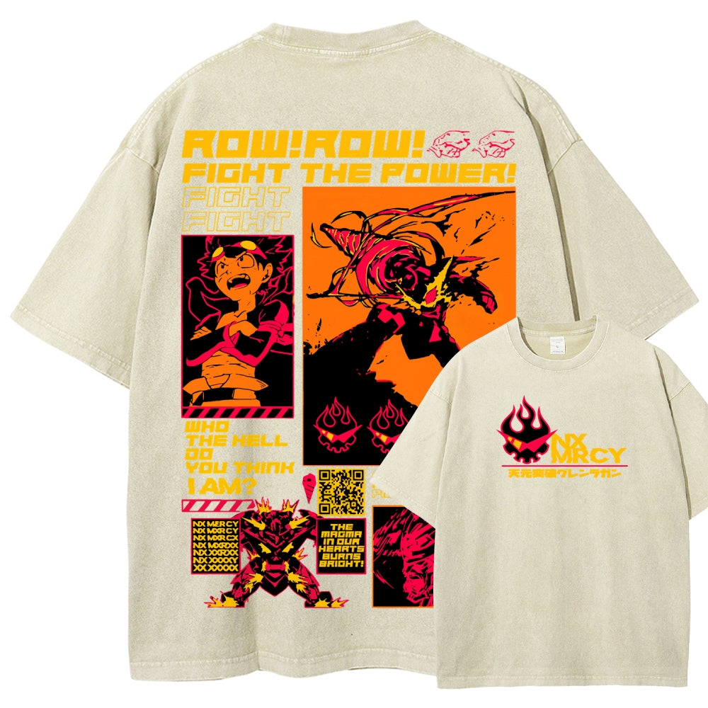 Gurren lagann Tengen Toppa Unisex Fit Washed T-Shirt 2508014817