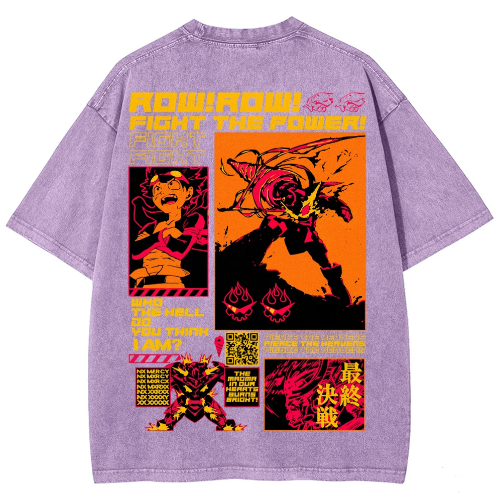 Gurren lagann Tengen Toppa Unisex Fit Washed T-Shirt 2508014817