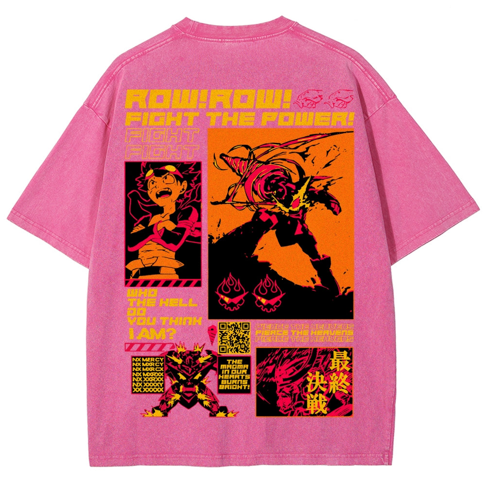 Gurren lagann Tengen Toppa Unisex Fit Washed T-Shirt 2508014817
