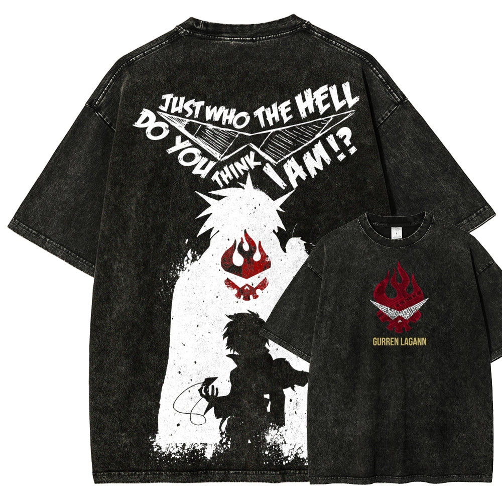 Gurren lagann Tengen Toppa Unisex Fit Washed T-Shirt 2508014820