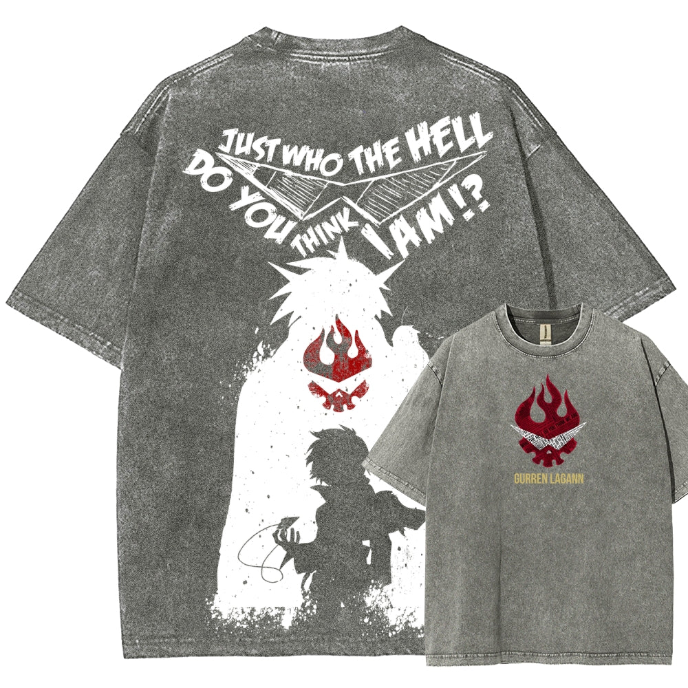 Gurren lagann Tengen Toppa Unisex Fit Washed T-Shirt 2508014820