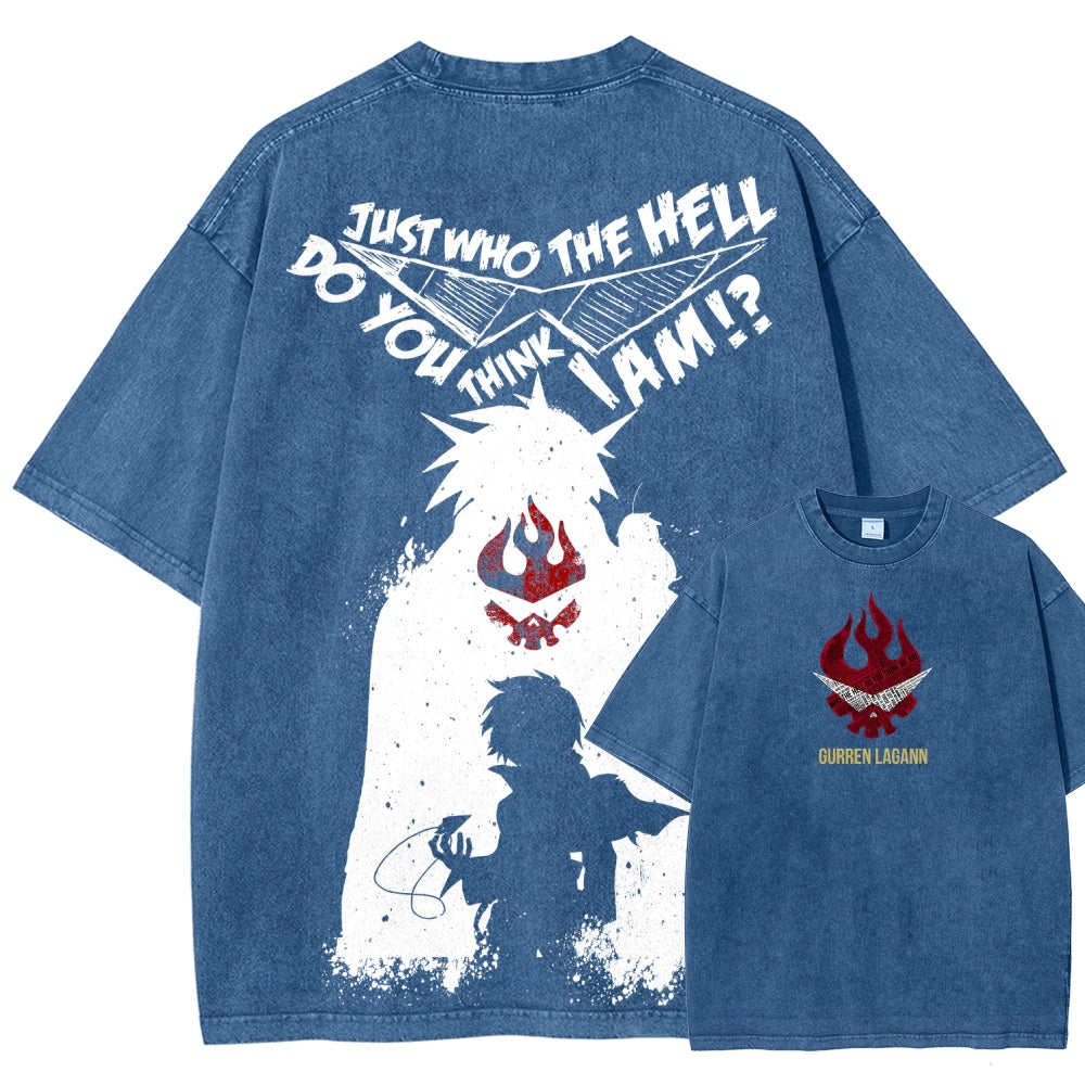 Gurren lagann Tengen Toppa Unisex Fit Washed T-Shirt 2508014820