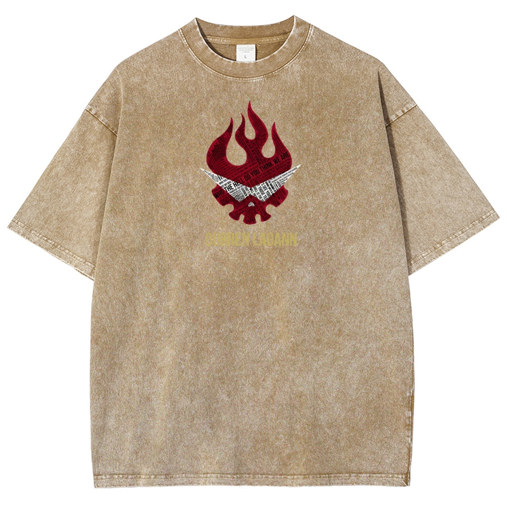 Gurren lagann Tengen Toppa Unisex Fit Washed T-Shirt 2508014820