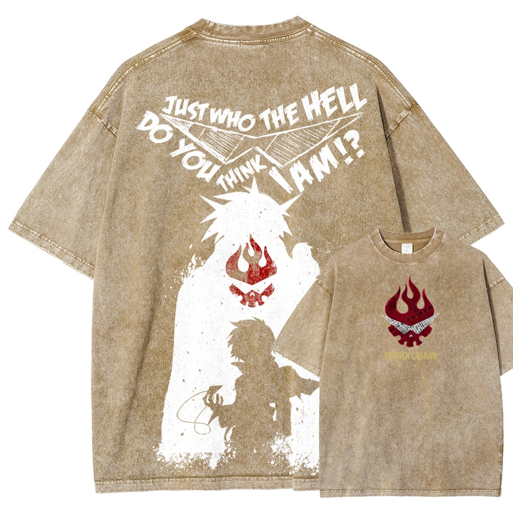 Gurren lagann Tengen Toppa Unisex Fit Washed T-Shirt 2508014820