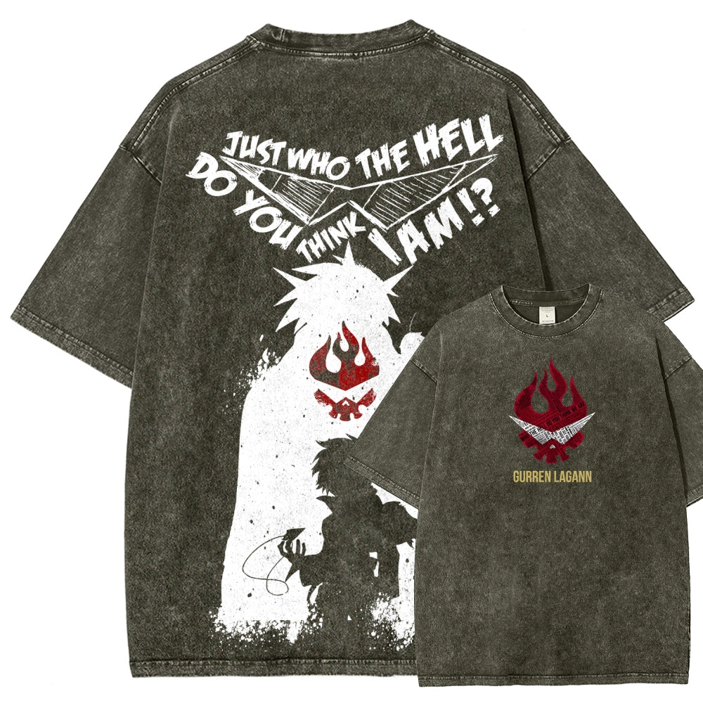 Gurren lagann Tengen Toppa Unisex Fit Washed T-Shirt 2508014820