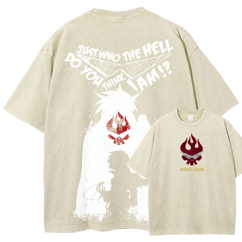 Gurren lagann Tengen Toppa Unisex Fit Washed T-Shirt 2508014820
