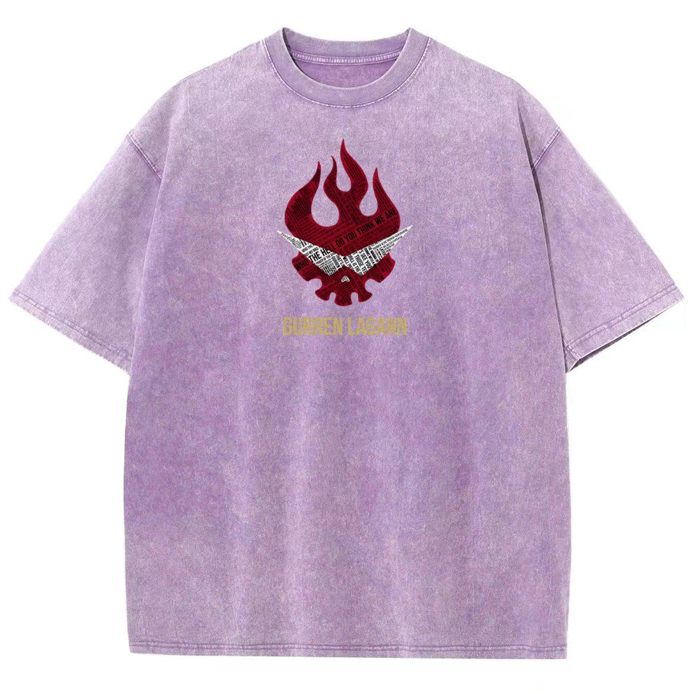 Gurren lagann Tengen Toppa Unisex Fit Washed T-Shirt 2508014820