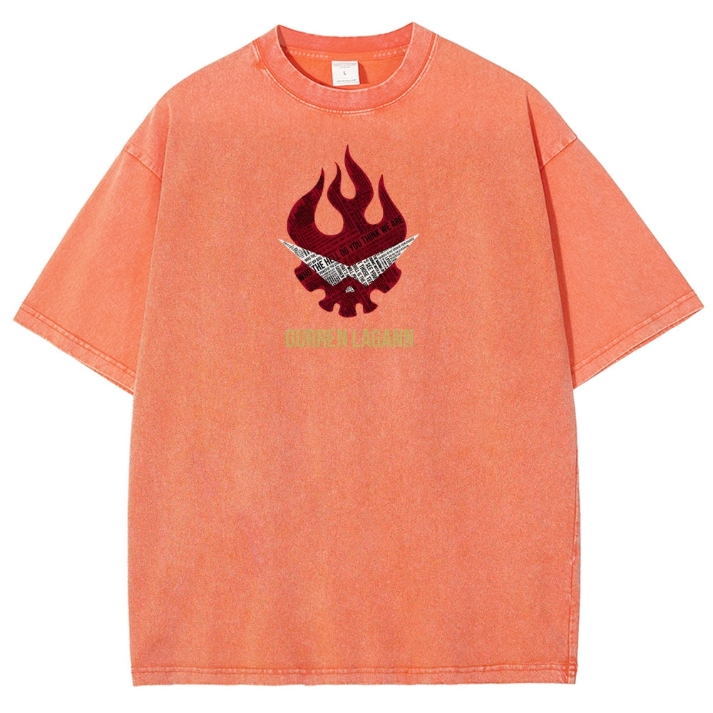 Gurren lagann Tengen Toppa Unisex Fit Washed T-Shirt 2508014820