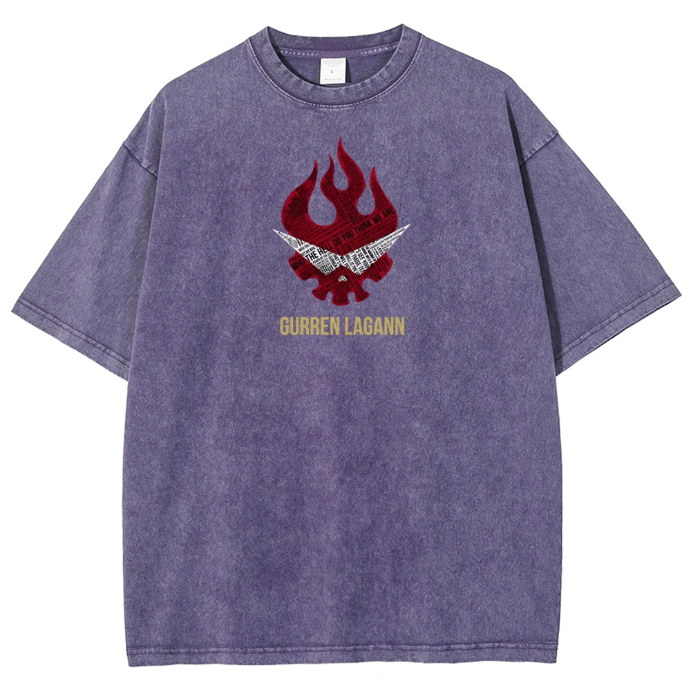Gurren lagann Tengen Toppa Unisex Fit Washed T-Shirt 2508014820
