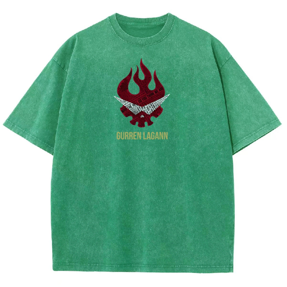 Gurren lagann Tengen Toppa Unisex Fit Washed T-Shirt 2508014820