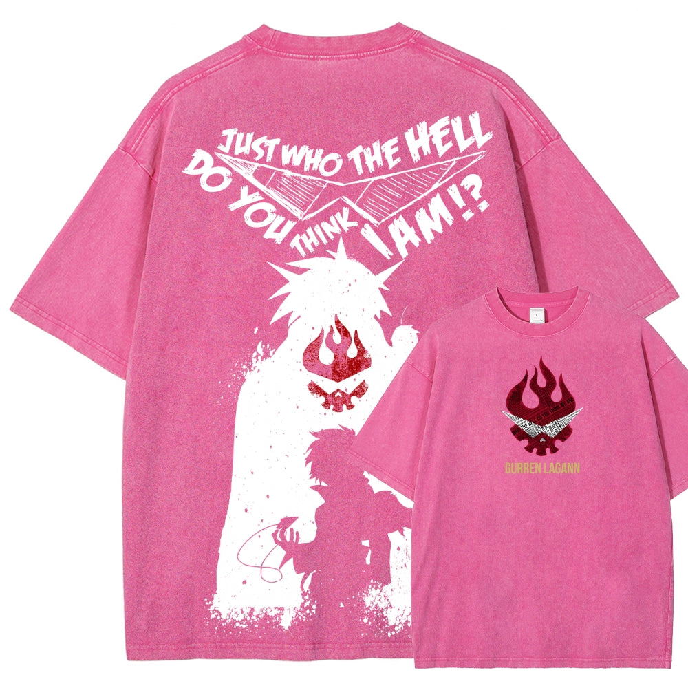 Gurren lagann Tengen Toppa Unisex Fit Washed T-Shirt 2508014820
