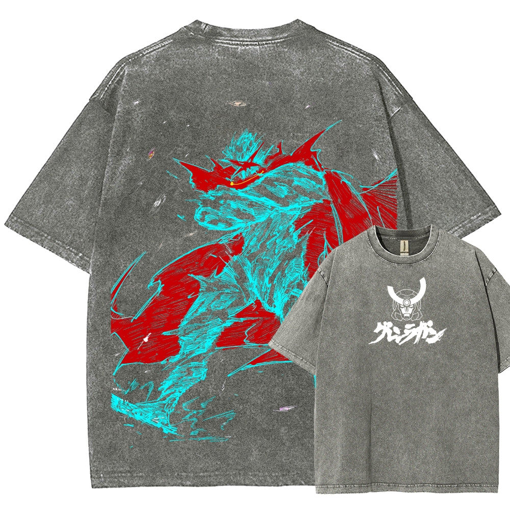Gurren lagann Tengen Toppa Unisex Fit Washed T-Shirt 2508014822