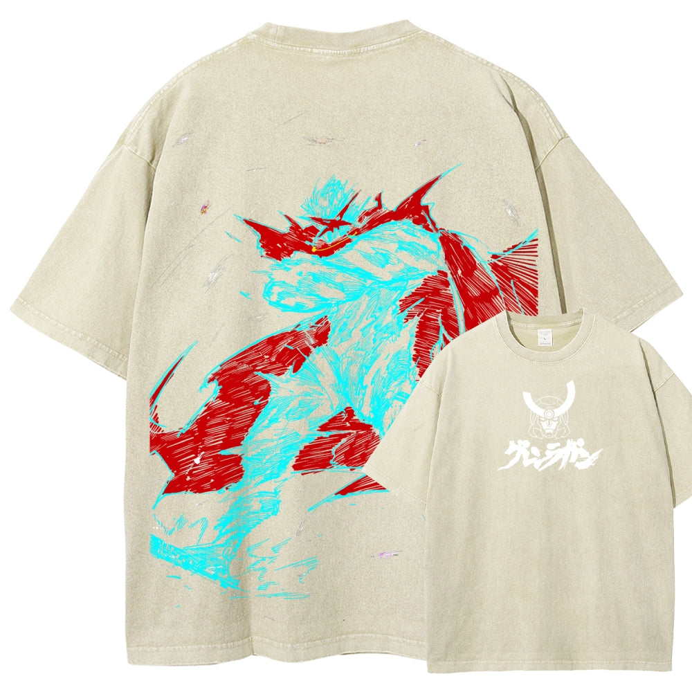 Gurren lagann Tengen Toppa Unisex Fit Washed T-Shirt 2508014822