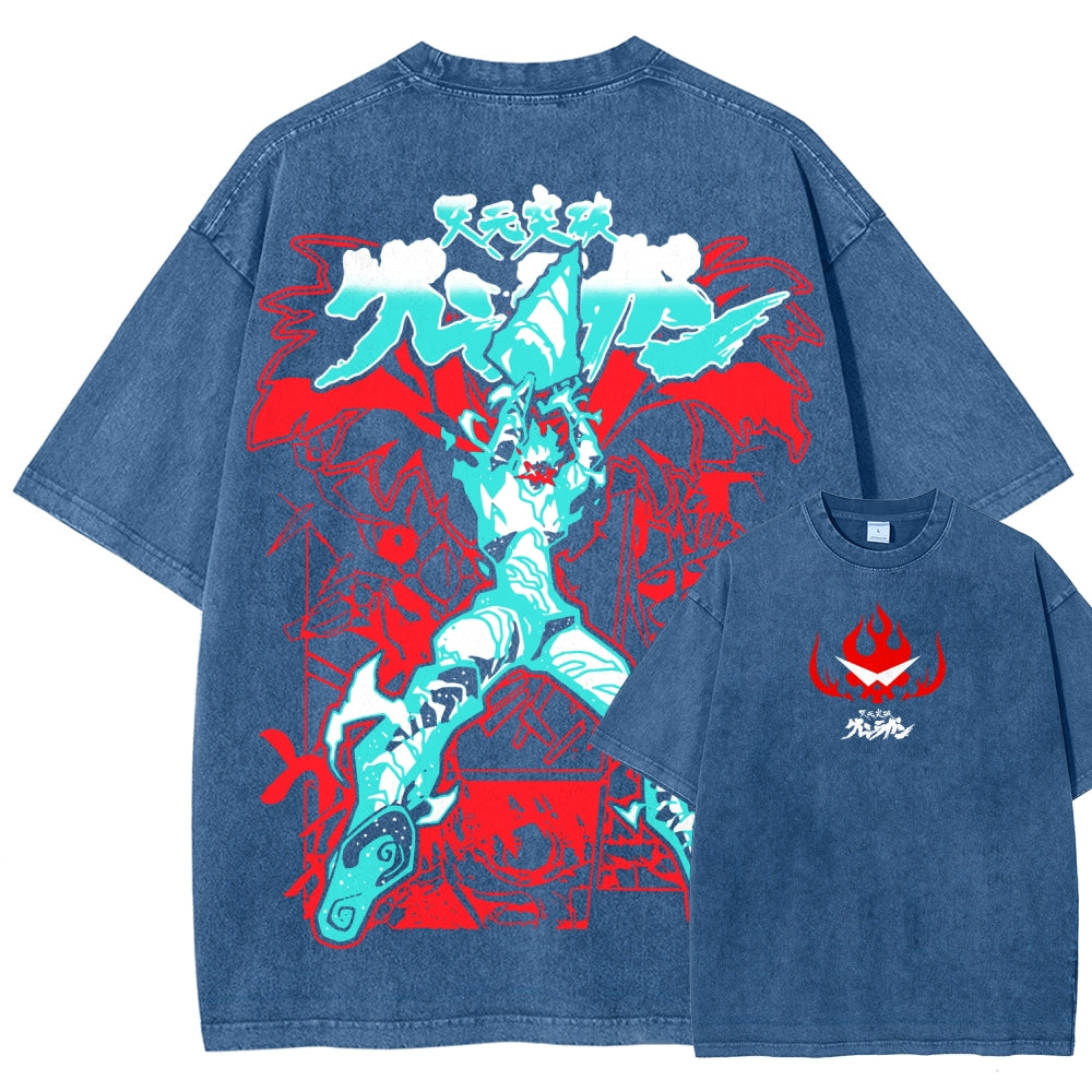 Gurren lagann Tengen Toppa Unisex Fit Washed T-Shirt 2508014874