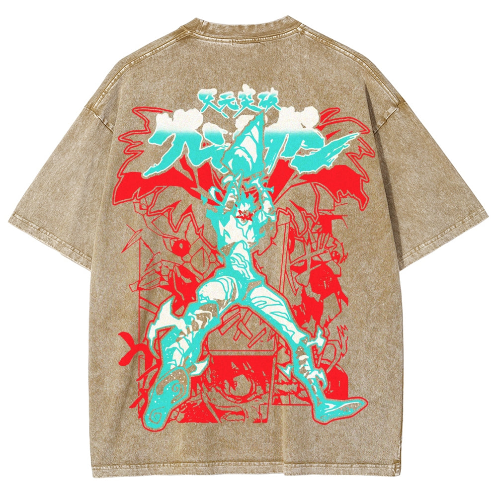 Gurren lagann Tengen Toppa Unisex Fit Washed T-Shirt 2508014874
