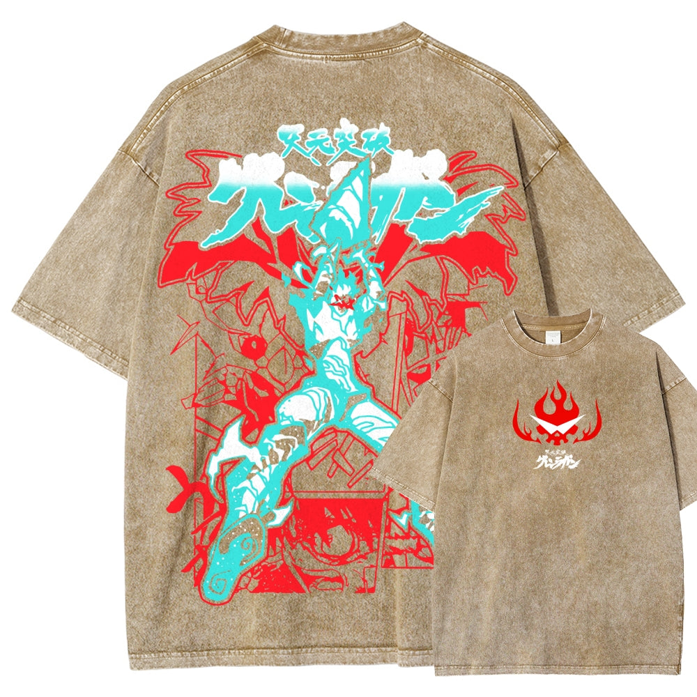 Gurren lagann Tengen Toppa Unisex Fit Washed T-Shirt 2508014874