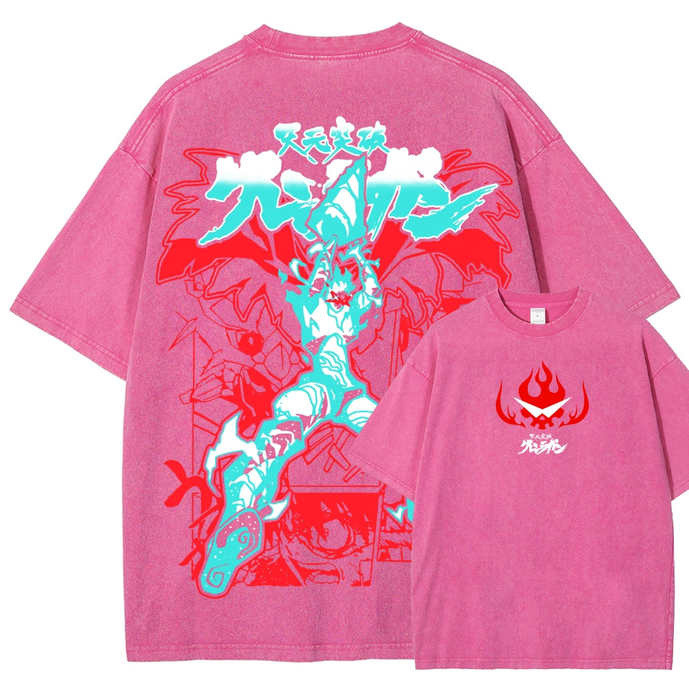 Gurren lagann Tengen Toppa Unisex Fit Washed T-Shirt 2508014874
