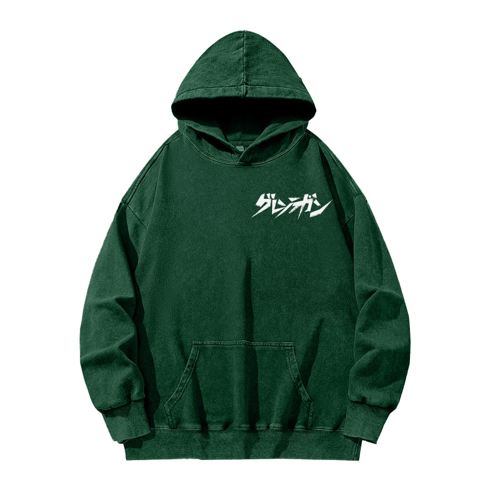 Gurren lagann Tengen Toppa Casual Washed Hoodie 2508025916